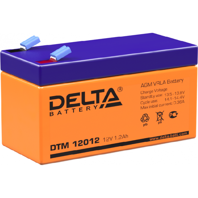 DTM 12012 Аккумуляторная батарея серии UPS Delta 12В / 1,2Ач 0,61 0,36 А DELTA BATTERY DTM-12012