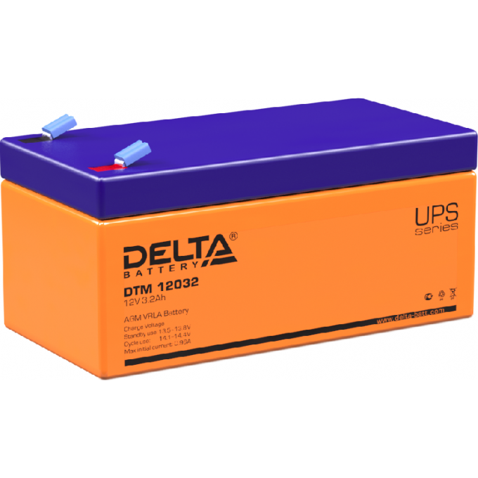 DTM 12032 Аккумуляторная батарея серии UPS Delta 12В / 3,2Ач 1,35 0,96 А DELTA BATTERY DTM-12032