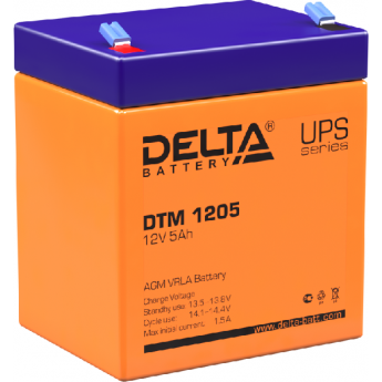 DTM 1205 Аккумуляторная батарея серии UPS Delta 12В / 5Ач 1,8 1,5 А DELTA BATTERY DTM 1205 Аккумуляторная батарея серии UPS Delta 12В / 5Ач 1,8 1,5 А DELTA BATTERY