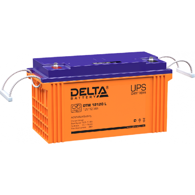DTM 12120 L Аккумуляторная батарея серии UPS Delta 12В / 120Ач 35 36 А DELTA BATTERY DTM-12120-L