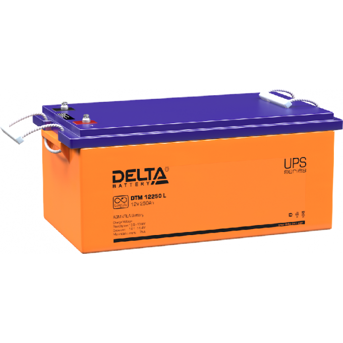 DTM 12250 L Аккумуляторная батарея серии UPS Delta 12В / 250Ач 74 75 А DELTA BATTERY DTM-12250-L