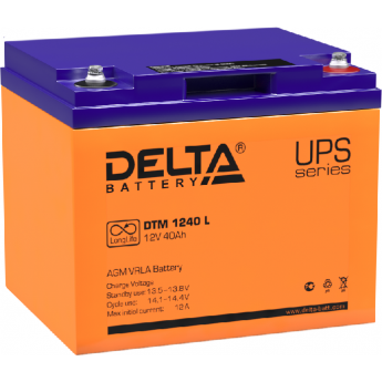 DTM 1240 L Аккумуляторная батарея серии UPS Delta 12В / 40Ач 14 12 А DELTA BATTERY DTM 1240 L Аккумуляторная батарея серии UPS Delta 12В / 40Ач 14 12 А DELTA BATTERY