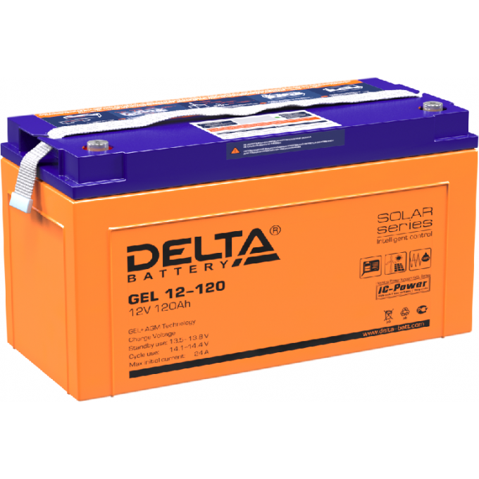 GEL 12-120 Аккумуляторная батарея серии GEL Delta 12В / 120Ач 38,4 24 А DELTA BATTERY GEL-12-120