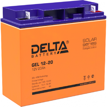 GEL 12-20 Аккумуляторная батарея серии GEL Delta 12В / 20Ач 5.22 4 А DELTA BATTERY