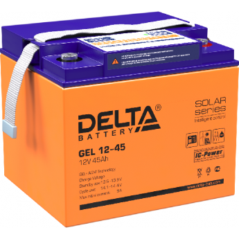 GEL 12-45 Аккумуляторная батарея серии GEL Delta 12В / 45Ач 14,1 9 А DELTA BATTERY