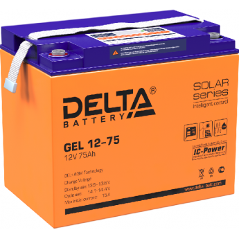 GEL 12-75 Аккумуляторная батарея серии GEL Delta 12В / 75Ач 22,7 15 А DELTA BATTERY