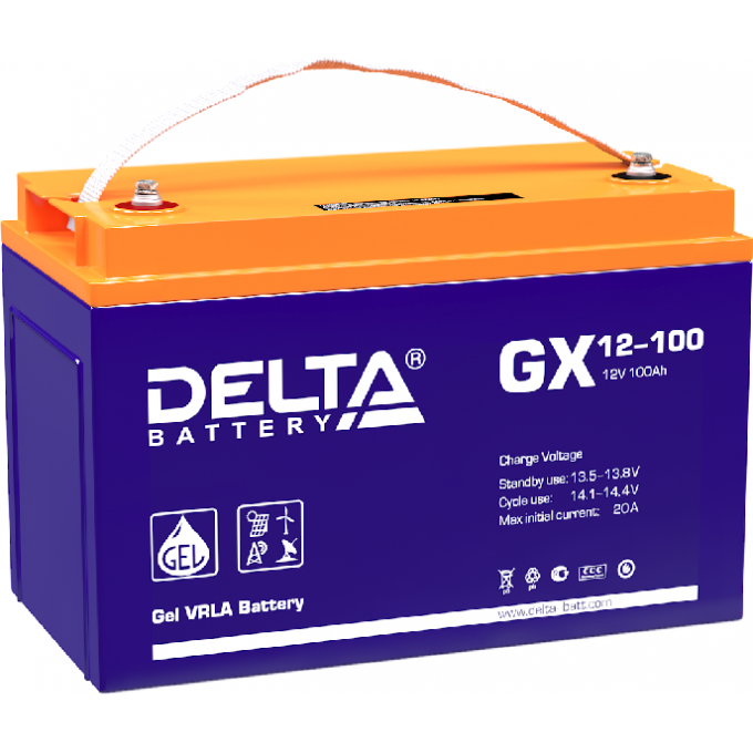 GX 12-100 Аккумуляторная батарея серии GEL Delta 12В / 100Ач 32 20 А DELTA BATTERY GX-12-100