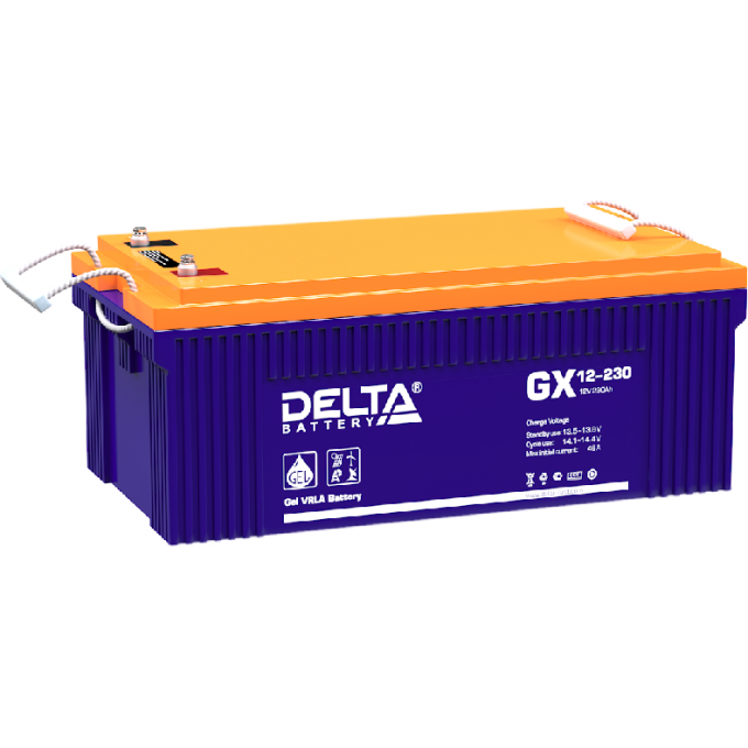 GX 12-230 Аккумуляторная батарея серии GEL Delta 12В / 230Ач 72.6 46 А DELTA BATTERY GX-12-230