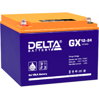 GX 12-24 Аккумуляторная батарея серии GEL Delta 12В / 24Ач 8.3 4,8 А DELTA BATTERY