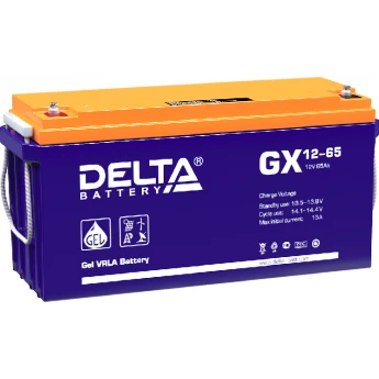 GX 12-65 Аккумуляторная батарея серии GEL Delta 12В / 65Ач 23.4 13 А DELTA BATTERY
